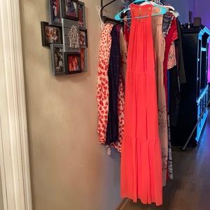 Jessica Simpson Orange Maxi Dress with Detailing
